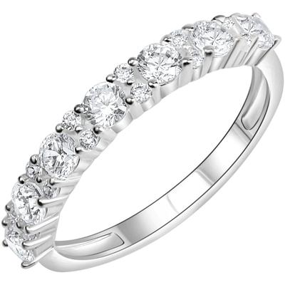 Silberring FIRETTI "Schmuck Geschenk Silber 925 Fingerring Ring Memoire" Gr. 62, silber (silberfarben, kristallweiß, kristallweiß), Fingerringe, Damen, 62, Silber 925 (Sterlingsilber), 2mm, mit Zirkonia (synth.) Image