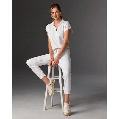 Boston Proper - White - Cotton Comfort Drawstring Pocket Jogger - Large