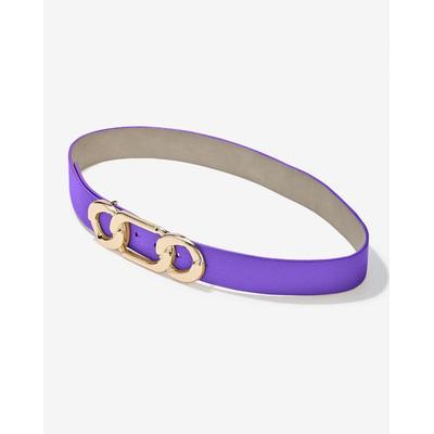 Jardin - Purple - Gold Chain Link Buckle Belt - Small/Medium