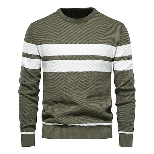 Herren Pullover Schwarz Armeegrün Langarm Oberteil Golfkleidung, Kleidung, Outfits, Kleidung