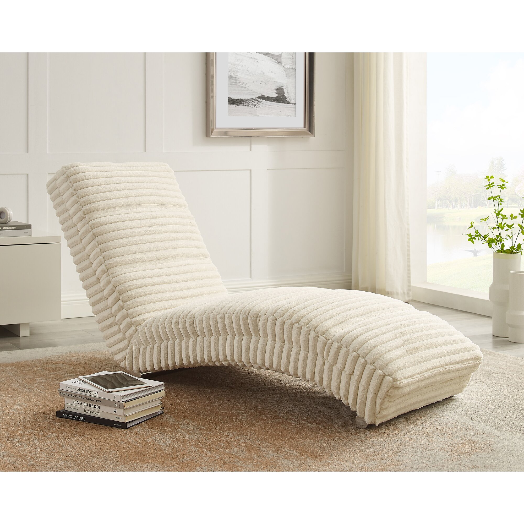 SalesFever »Sento« Chaiselongue Cordstoff beige 170x82x60 cm