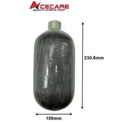 ACECARE 4500Psi 300Bar 1.1L Carbon Fiber Cylinder High Pressure Air Bottle HPA Tank Mini Scuba M18*1.5 Ship from USA Directly
