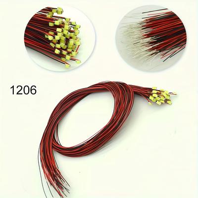 TEMU 10pcs (0402, 0603, 0805, 1206) Led Strip Lights For Model Cars - Red & Yellow Signal Lights, Pvc Material, Mixed Colors, Ideal For Hobbyists And Diy Projects, Led Lights For Car