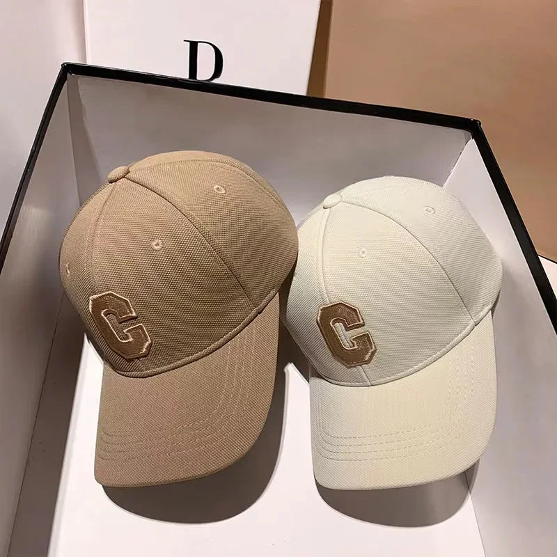 Cappelli per uomo Nuovo berretto da baseball ricamato con lettera C Kpop Coppia di moda Cappellino snapback per uomo e donna Cappelli da sole Chapeau Homme