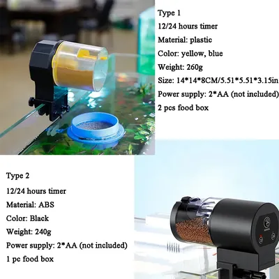100Ml Automatic Fish Tank Feeder Intelligent Timing Auto Feeder Aquarium Goldfish Feeder Large Capacity Fish Aquarium Feeder
