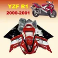 Kit carrozzeria per YAMAHA YZFR1 YZF R1 00 01 YZF-R1 2000 2001 Kit carene rosso nero bianco