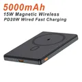 5000mAh Ultra Sottile Magsafe Magnetico Power Bank USB TIPO C PD 20W Caricatore Veloce Batteria Per