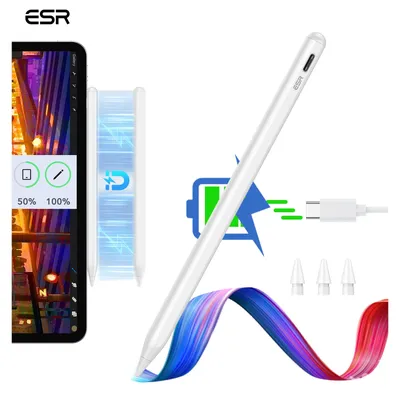 ESR for iPad Pro 11/12.9 Magnetic Pencil Wireless Charging Pen Stylus With Palm Resistant for 2018-2022 iPad Air 5/4 Mini 6/7