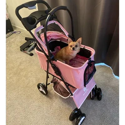 Outdoor Puppy Stroller Cat Dog Travel Breathable Pet Stroller Lightweight Folding Universal Wheels Small Medium Pet Stroller