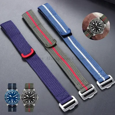 20mm 22mm hochwertiges Nylon-Uhrenarmband für Seiko für Tudor Collar Hidden FXD/Biwan/1958 Series Image