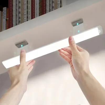 50CM Night Light Motion Sensor Lights Wireless Under Cabinet Light For Kitchen Cabinet Bedroom Wardrobe Indoor Lighting LED Bar