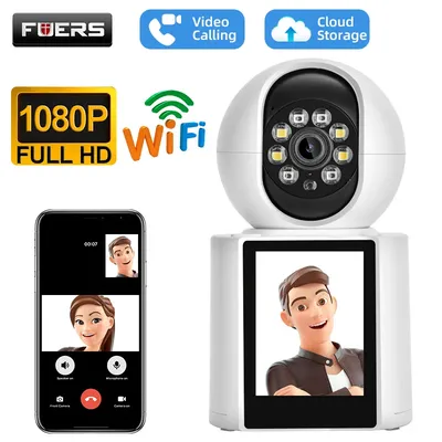FUERS 2,8 zoll Bildschirm Video Intercom Kamera 1080P WIFI IP Kamera Baby Monitor Smart Home Wifi Kamera Auto Tracking CCTV Cam ICSEE