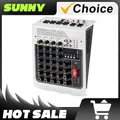 Mixer Audio Mixer DJ a 6 canali Console per scheda Audio con ingresso USB MP3 Bluetooth 48V per Live Performance Home Stage Karaoke