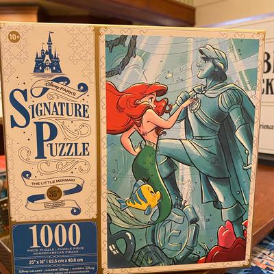 Disney Games | 2024 Disney Parks Signature Little Mermaid 35th Thompson 1000 Pc Puzzle Bnwt | Color: Green/White | Size: Os