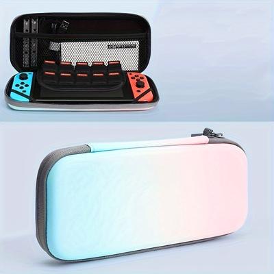 TEMU For For Switch Oled & Lite Carrying Case - Durable Eva Hard Shell Storage Bag With Large Capacity, Protective Travel Pouch For Console, Accessories & Game Cards, Game Card Box, Handle Shell
