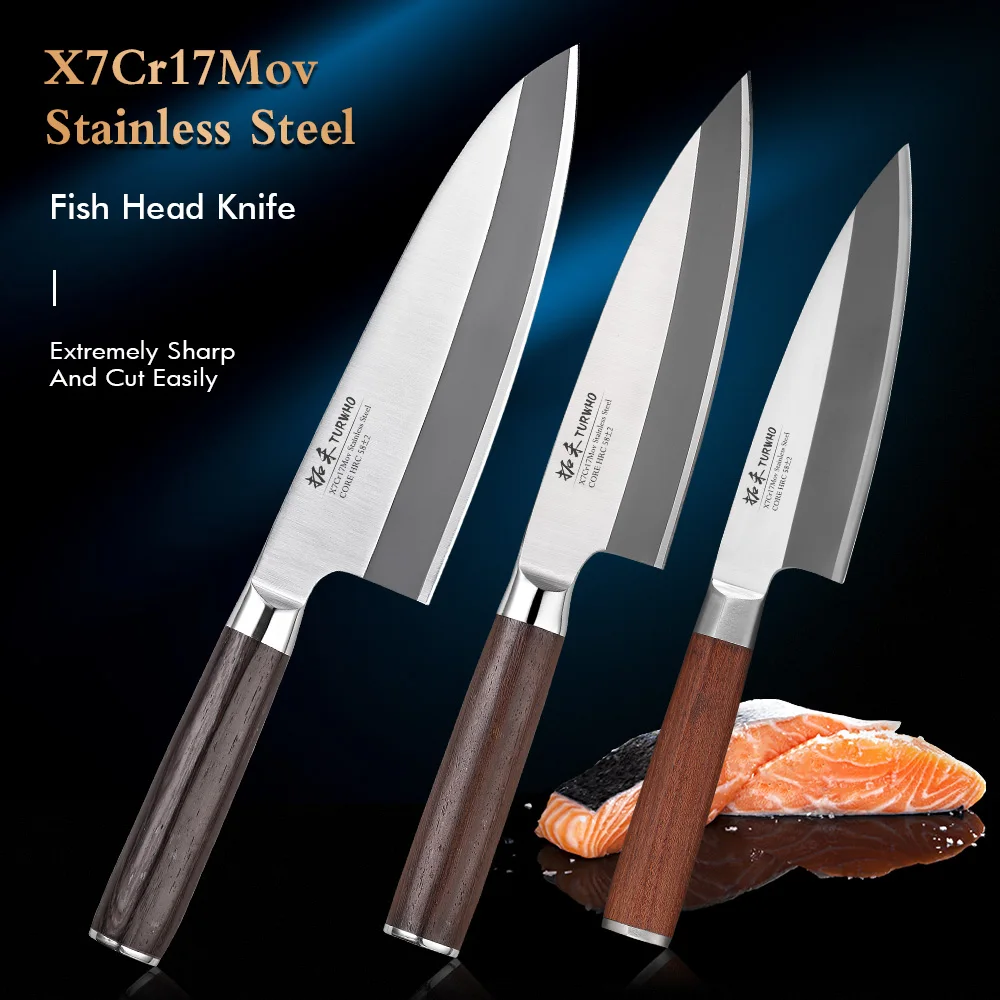 Turwho küchenmesser yanagiba fisch kopf beil koch messer japanisches sashimi messer deba lachs sushi filet ing küchen werkzeuge Image