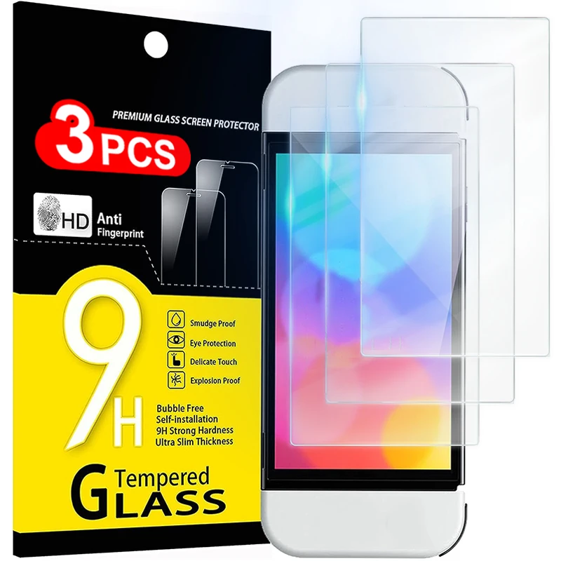 1/2/3er-Pack Premium-Hartglas für Nintendo Switch Lite/Switch Oled Displayschutzfolie HD Clear Anti-Scratch-Schutzfolie Image
