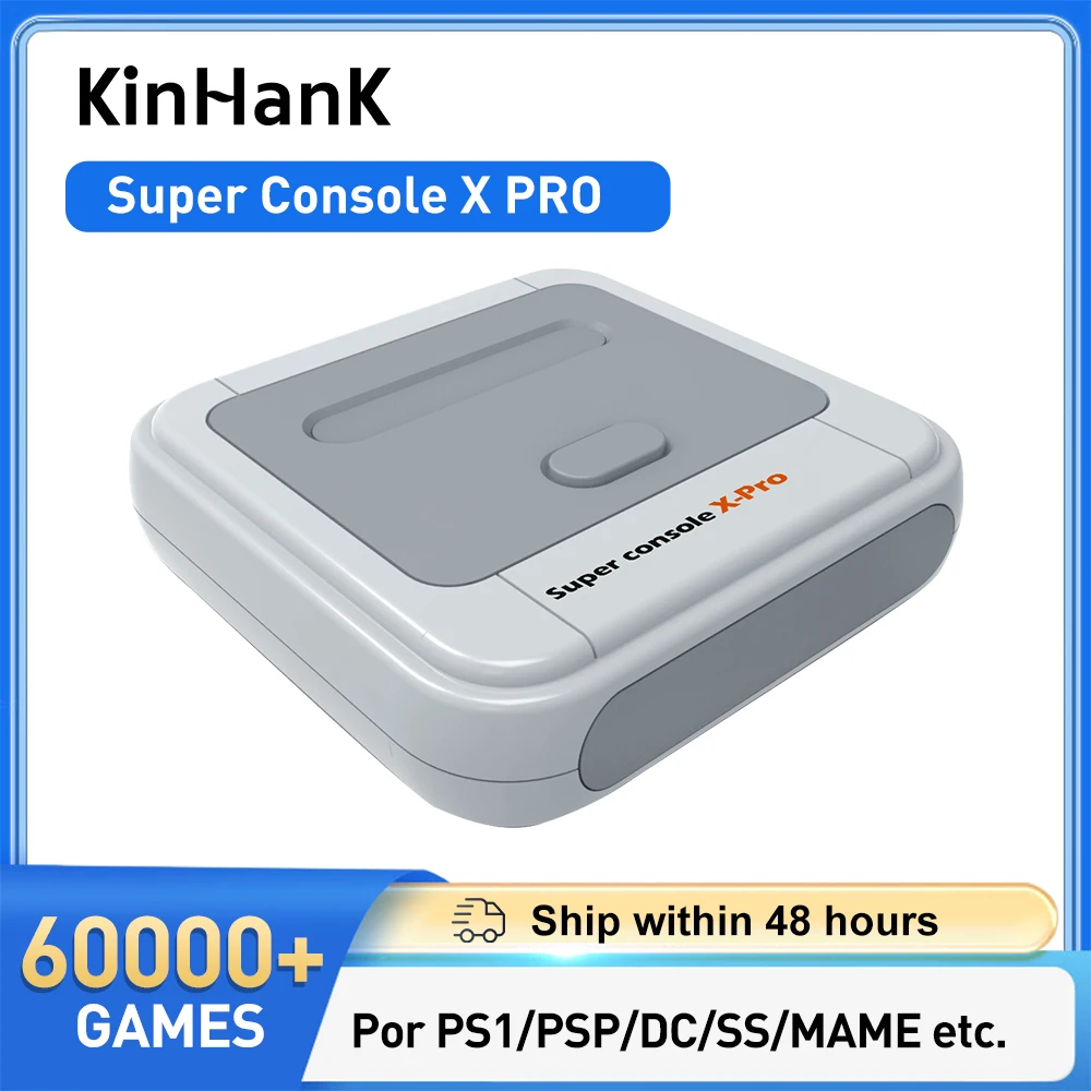 Super Console X Pro Classic Retro-Spielekonsole 50+ Emulatoren 60000+ Videospiele für PS1/PSP/DC/SS/MAME/Arcade Plug and Play