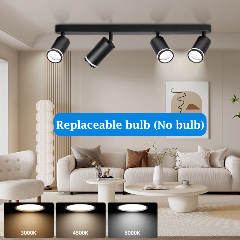 Led-deckenleuchte Austauschbare Glühbirne Anhänger Lampe Küche Decke Scheinwerfer Wohnzimmer Track Spot Licht Kronleuchter für Esszimmer Image