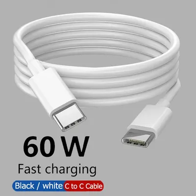 PD 60W USB C auf USB Typ C Kabel Schnellladedatenkabel für Huawei Samsung Xiaomi MacBook iPad Image