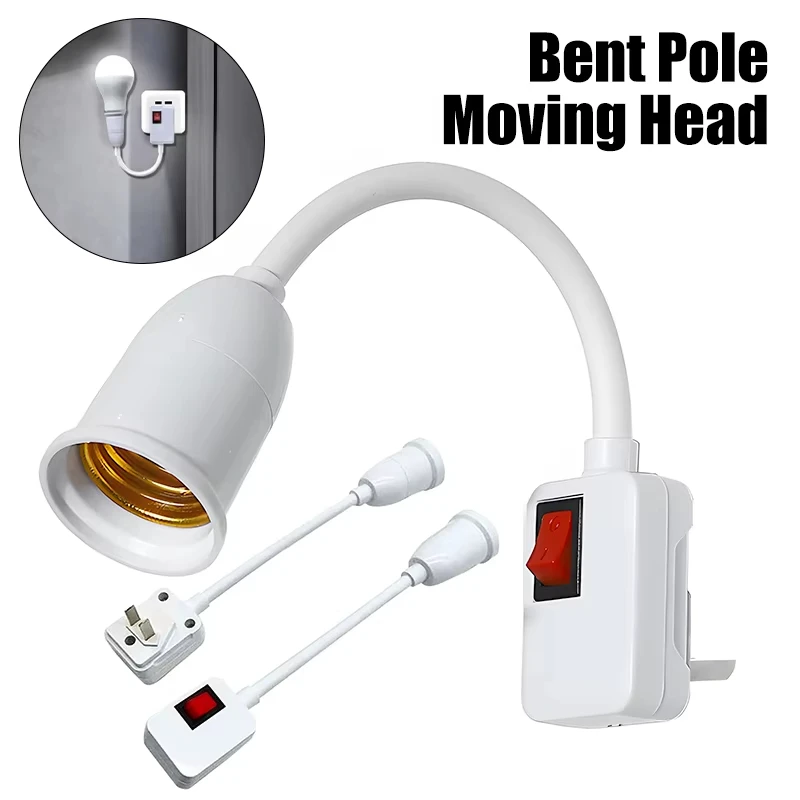 Direkt Plug-in Dreh Lampe Kopf E27 Sockel Lampe Halter mit Schalter EU Stecker Lampe Halter LED Tisch Lampe Led basis Lampe Basis Image