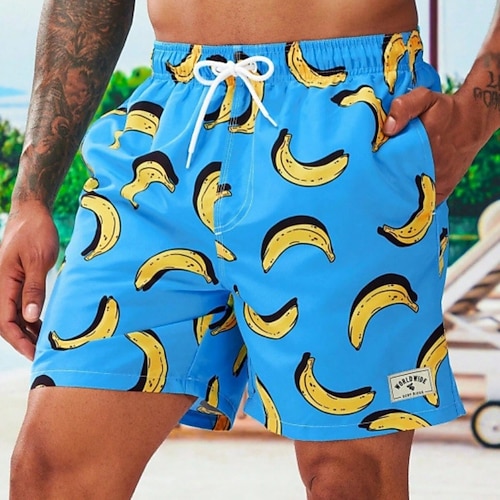 Herren Badeshorts Badehose Frucht Kordelzug Mit Taschen Schnelltrocknend Mit Taschen Boardshorts Badeanzug Surfen Strand Wassersport Sommer Image