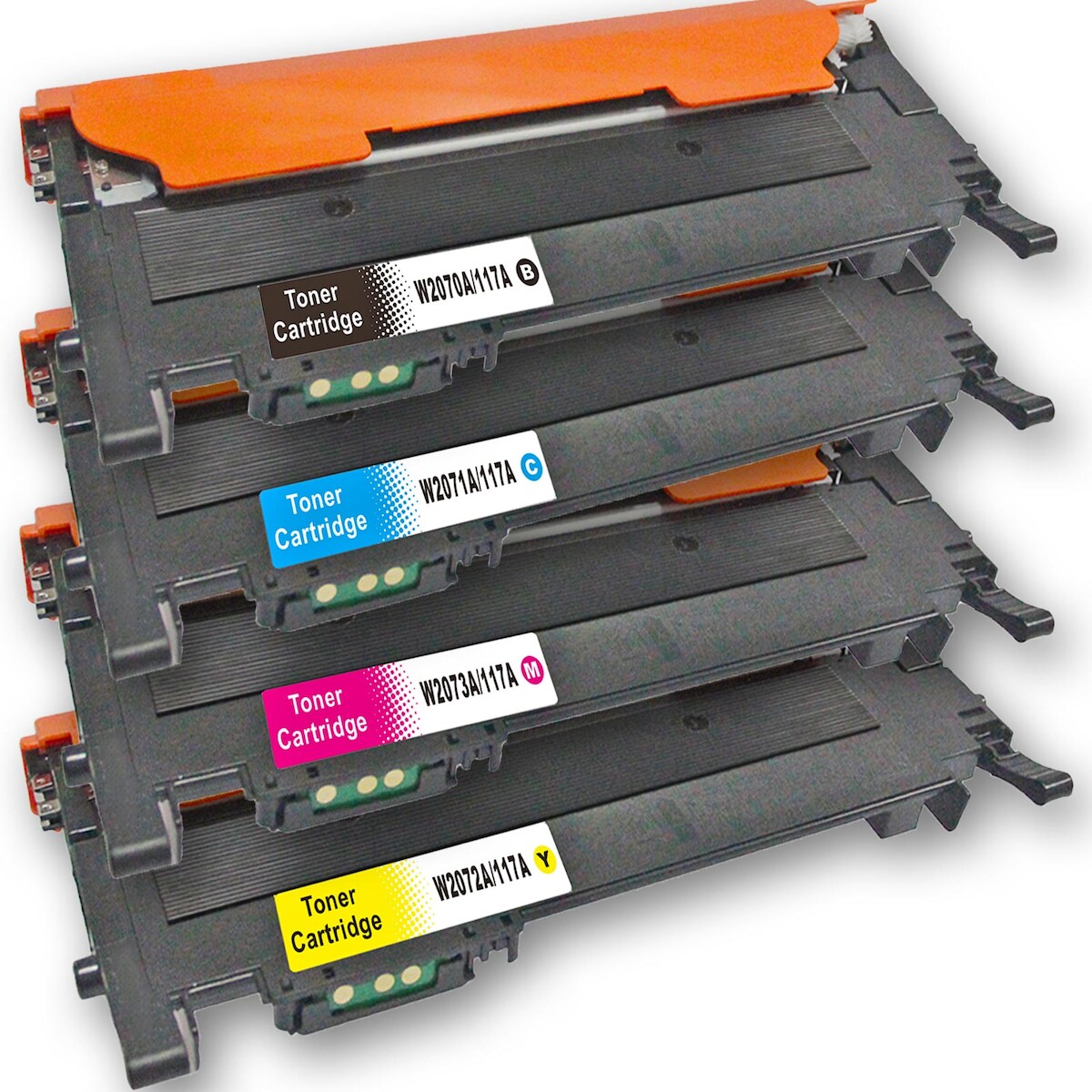 D&C Toner-Set kompatibel für HP Color Laser 150nw - 117A CMYK Multipack Image