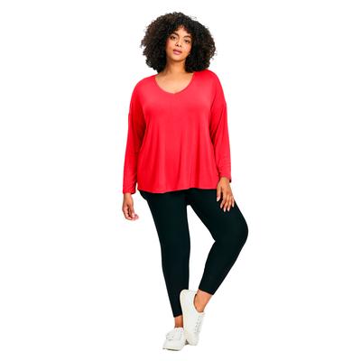 Plus Size Women's Taya Essential Top by Avenue in Red (Size 16)