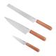 Ciarra Beyond Messer-Set Messerset 3tlg mit Chefmesser Brotmesser Allezweckmesser VM860KS-O Orange
