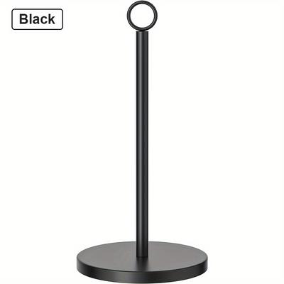 TEMU Modern Stainless Steel Paper Towel Holder - Non-slip, Countertop Stand For Kitchen & Bathroom Organization Image