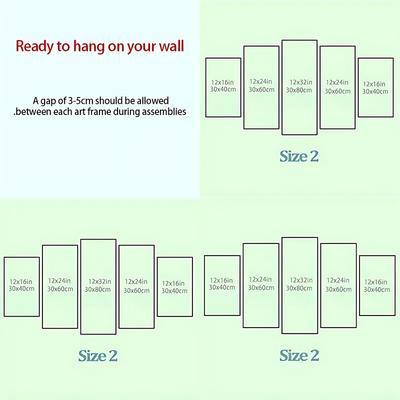 TEMU 5 / Set Wooden Frame Canvas Posters, , Circuit Canvas Posters, Bedroom Living Room , Wall Art, Wall Decoration, Spring Decoration, Wall Decoration, Gift For Room Decoration Image