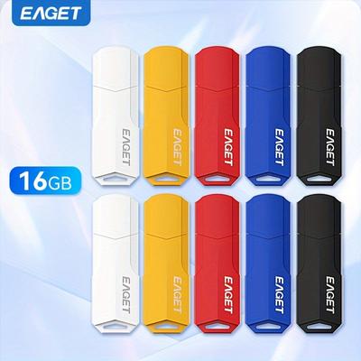 TEMU Eaget 10pcs Usb Flash Drives - Vibrant Colors, Multiple (32gb/16gb/8gb/4gb), Usb 2.0 Thumb Drives For Photos, Videos & Files Storage Image