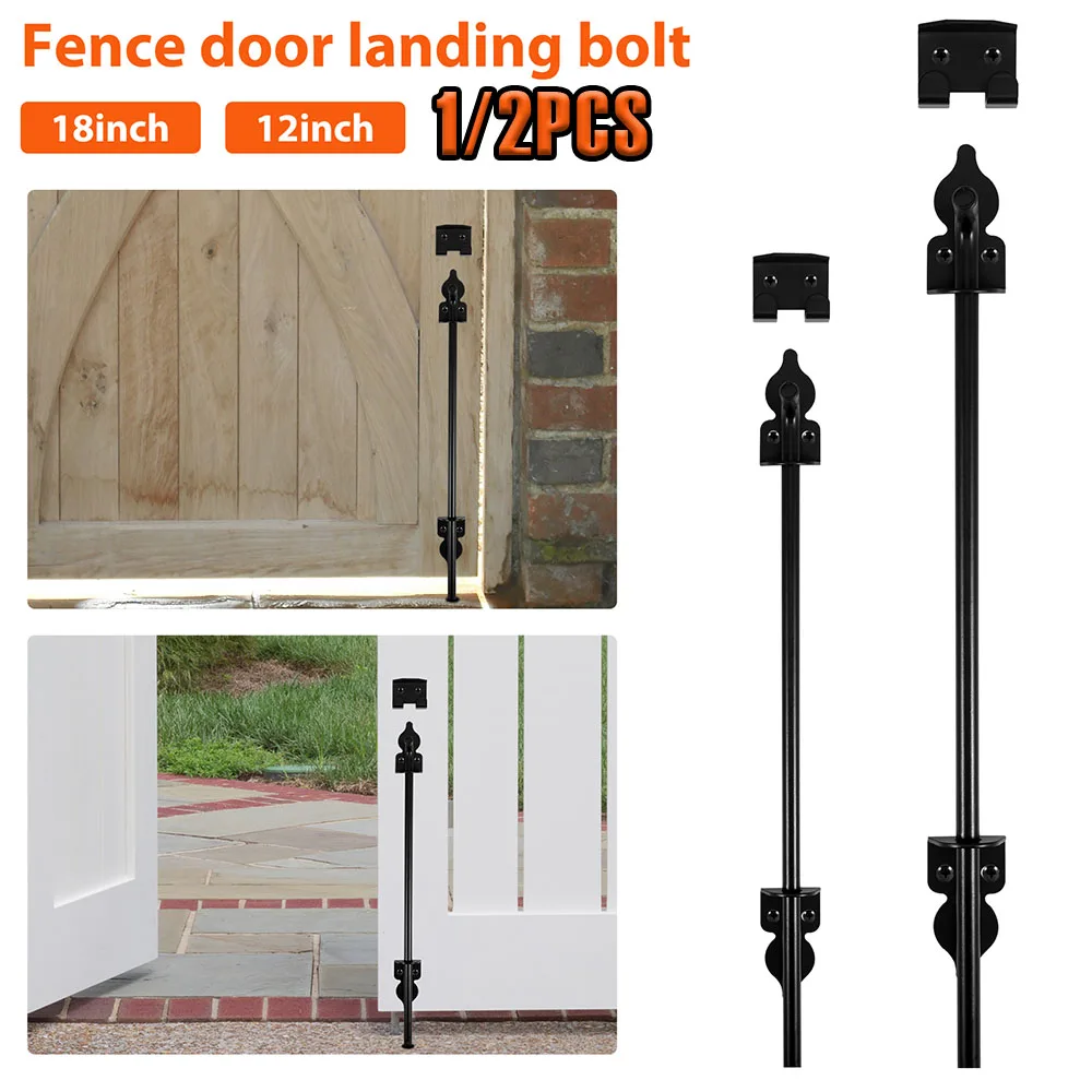 1/2 Stück Rohrbolzen Tor Drop Rod Eisenzaun Erdungsriegel 12/18 Zoll Heavy Duty Tore Türen Stopper für Holz PVC Tore Zäune Türen