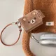 Custodia per auricolari in pelle con orsetto carino con cordino in pelle per Apple Airpods 1 2 Pro pro2 airpods 3 Airpods 4