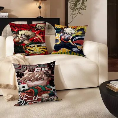 Anime B-Bakugo Katsuki Kissenbezug Sofa Kissenbezug Home Raumdekoration Kinder Geschenk Image