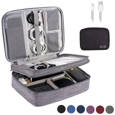 Tragbare digitale Aufbewahrungstasche, wasserdicht, digital, USB, Datenleitung, Ladegerät, Stecker, Reisekabel, elektronisches Zubehör, Organizer, Tasche, Box