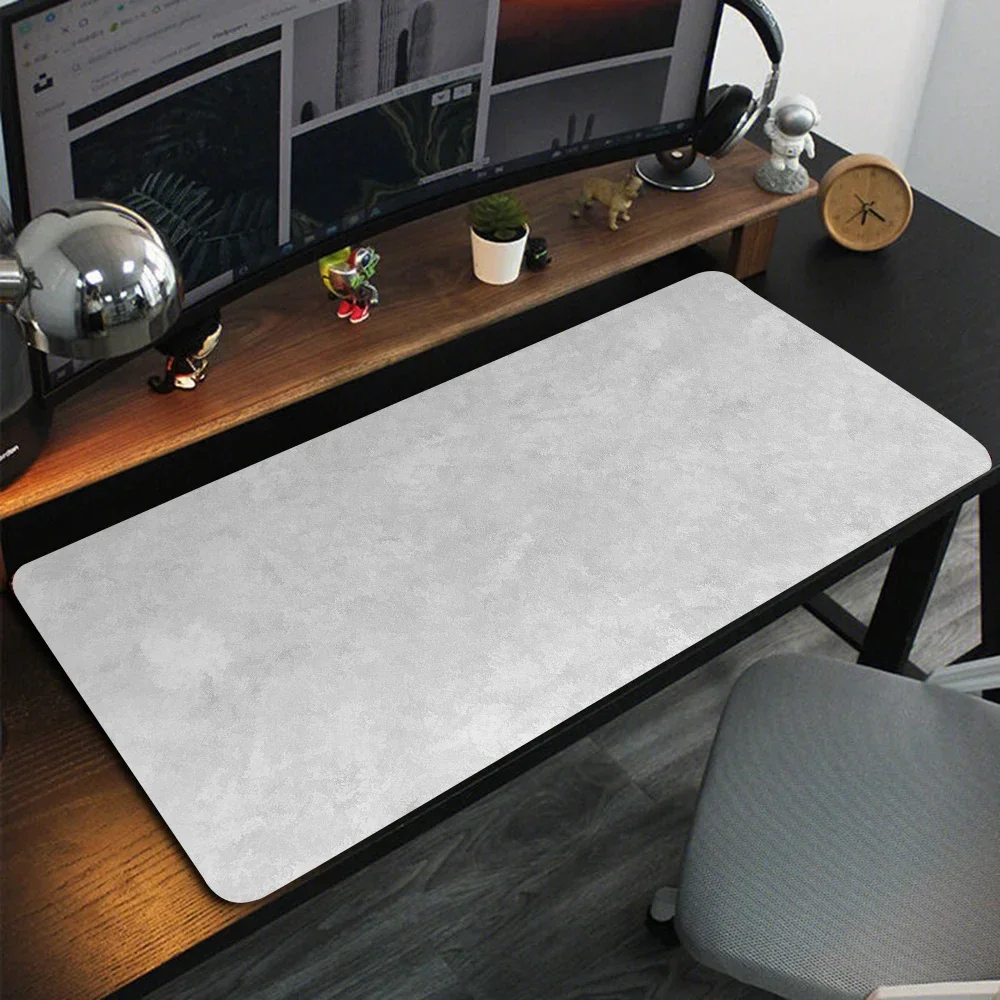 Großes Gaming-Mauspad, graues Texturmuster, neues Mauspad, Computer, Büro, Spieltischmatte, XXL, 90 x 40, Gummi, rutschfeste Tastatur-Pads Image