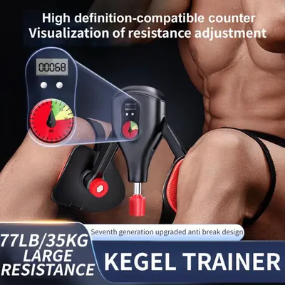 Thigh Master With Counter 0-77LBS Resistance Adjustable Pelvic Floor Muscle Trainer Toner Home Gym