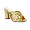 Gold Silber Damen Hausschuhe Sommers andalen Street Style Rose Rot Grün Racking ergreifen runde Absätze Outdoor-Schuhe plus Größe 46