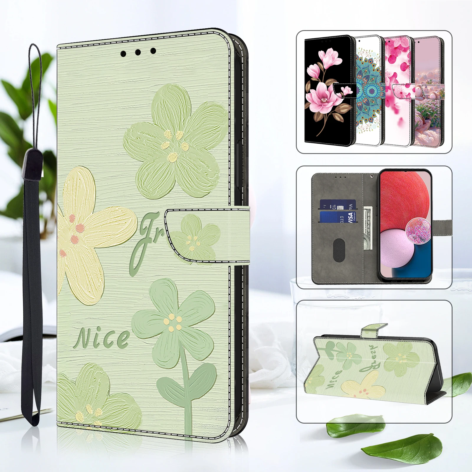 Magnetische Flip Leder Abdeckung Brieftasche Fall Für Motorola Moto E13 E14 E20 E30 E40 E22 E22i E32 E32s G82 G84 G85 4G/5G Image