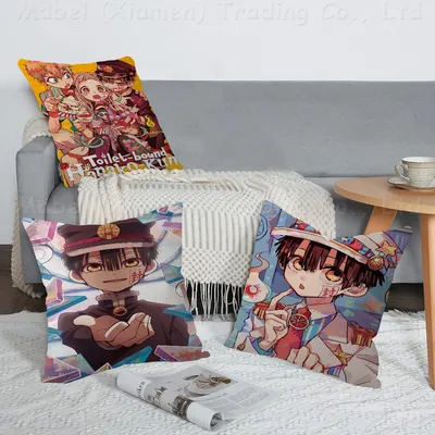 Toilettengebundener Hanako-Kun, personalisierter Bildtext, dekorative Kissen für Zuhause, Haushaltsgeschenke, 45 x 45 cm Image