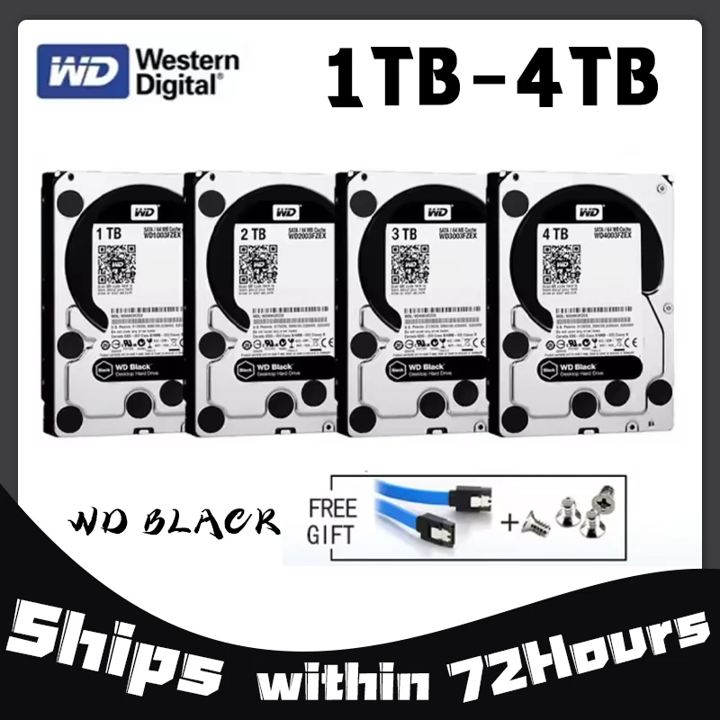 Western Digital WD Schwarz 4 TB 3 TB 2 TB 1 TB Performance Interne Festplatte HDD SATA 64 MB Cache 3,5 Zoll Geeignet 3 TB 4 TB Image