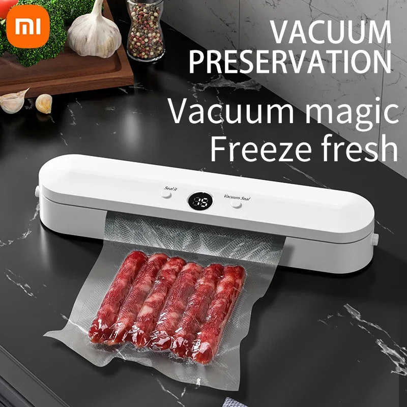 Xiaomi – Machine à sceller sous vide automatique, pour le stockage des aliments, avec 10 sacs économiseurs de nourriture gratuits, Machine à sceller pour emballage sous vide, nouveau