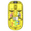 mouse trasparenti a doppia modalità bt5.0 2.4g con commutazione a un pulsante tipo-c mouse ricaricabile da 400 mAh velocità di movimento a tre livelli luci rgb regolabili copertura magnetica per pc