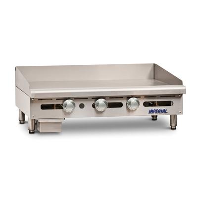 Imperial ITG-36 LP 36" Gas Commercial Griddle w/ Thermostatic Controls - 1" Steel Plate, Liquid Propane, Stainless Steel, Gas Type: LP