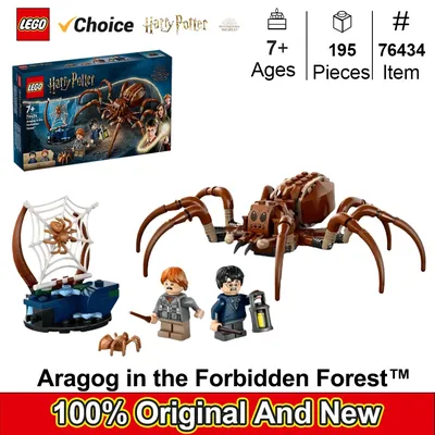 LEGO 76434 Harry Potter - Aragog in The Forbidden Forest Set with Spiders Magical Creatures Figurines 2 Character Minifigures