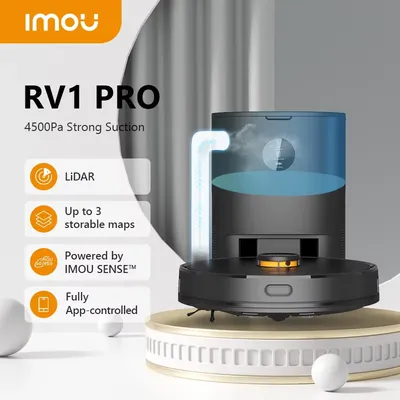 IMOU RV1 Pro 4500Pa Staubsauger mit starker Saugkraft, mehrere verstaubare Kartenroboter, Image