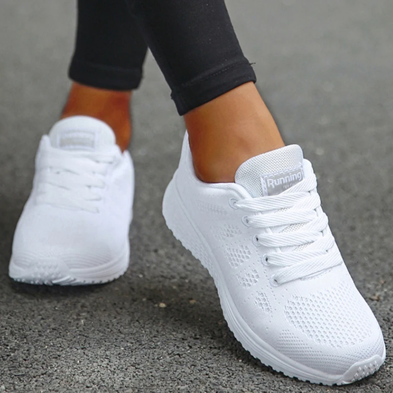 2025 neue Mode frauen Sneaker Atmungsaktive Damen Schuhe Mesh Stoff Casual Sneaker Frau Lace Up Tenis Feminino Sneaker Frauen