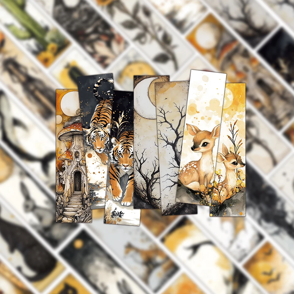 30PCS Retro Katze Serie Lesezeichen Einfache Handbücher Künstlerische Kreative Materialien Ins Lesen Papier Lesezeichen DIY Großhandel Image