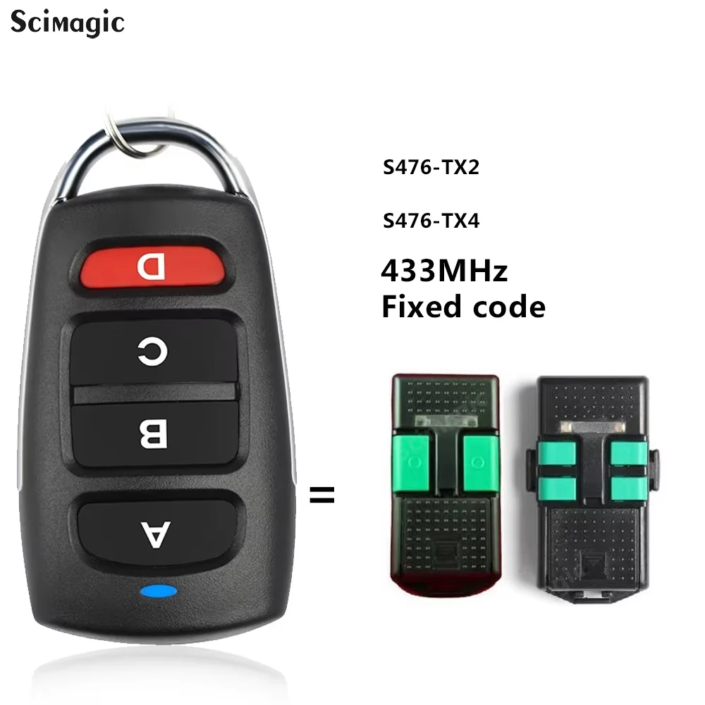 Klon S476 TX2 TX4 TRS476200 TRS476400 Garagentor-Fernbedienung Tor 433,92 MHz Festcode 433 Sender Kopie Image